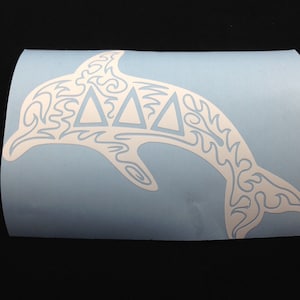 Tribal Dolphin Delta Delta Delta, Tri Delta  Sorority Decal