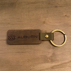 Custom Engraved Auburn University Keychain/AU Keychain/War Eagle Keychain/Auburn Tigers Keychain/Auburn Fan Keychain/Auburn Student Keychain