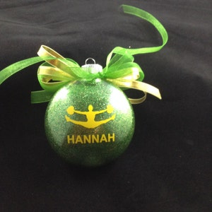 4&quot; Cheerleader/Cheerleader Team/ Cheer Glitter Christmas Ornament