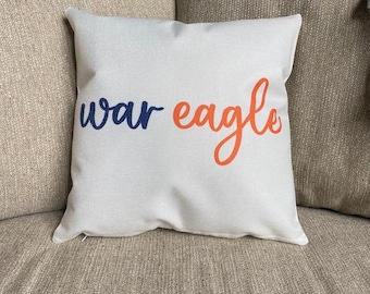 Auburn War Eagle 15"x15" Pillow/Auburn University Pillow/Auburn Pillow/Auburn University Pillow