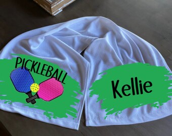 Pickleball/Pickleball Tournament Personalized Cooling Towel and Bottle Holder