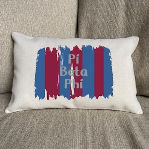 Pi Beta Phi Linen Pillow/Pi Beta Phi Gift/Pi Beta Phi Pillow/Pi Beta Phi Sorority Pillow