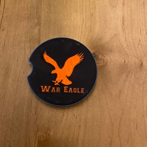 Auburn University/Auburn Tigers/AU/Aubie/War Eagle Sandstone Car Coaster/Car Cup Holder