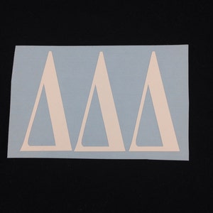 Delta Delta Delta, Tri Delta  SororityDecal 3x4&quot;