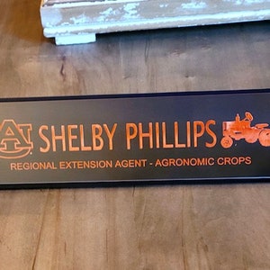 Custom Personalized Engraved Auburn Desk Name Plate/Auburn/AU/Auburn Fan/Auburn Gift/Auburn Graduate