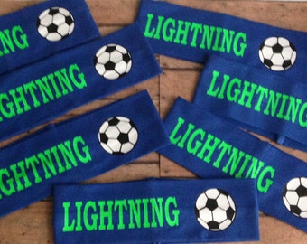 Soccer/Soccer Player/Soccer Team Personalized 2.5" Wide Headband