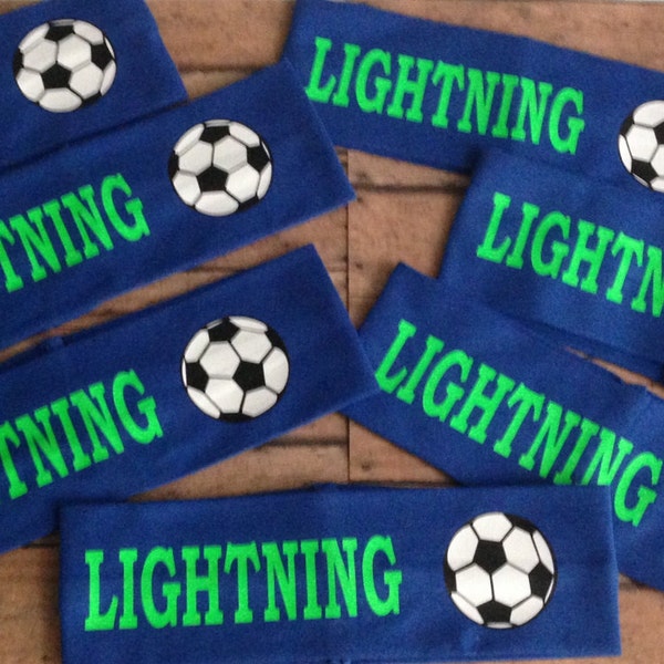 Soccer/Soccer Player/Soccer Team Personalized 2.5" Wide Headband