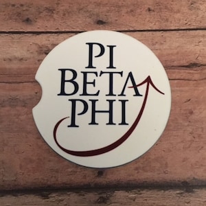 Pi Beta Phi Sorority/Sorority Gift/Greek Letters/Sorority Sisters Car Coaster/Car Cup Holder