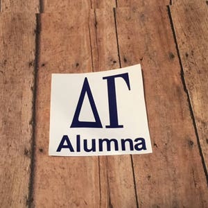 Sorority Alumna Decal 3x3" Laptop/Car/SUV/Mirror/Tumbler
