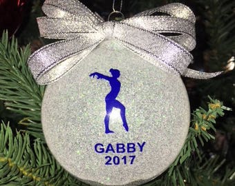 3" Personalized Gymnastics/Gymnast Christmas Ornament Gymnastics Team Gift