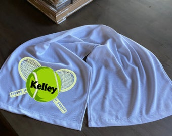 Tennis Team/Tennis Player/Tennis/Tennis Tournament  Personalized Cooling Towel and Bottle Holder