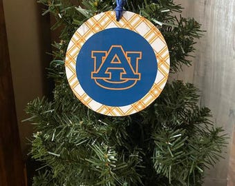 Auburn University/AU/Auburn/ 4” Personalized Flat Auburn Christmas Ornament/Graduation Gift/Sorority Gift/Auburn Student
