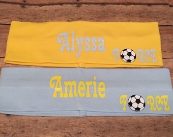 Soccer/Soccer Player/Soccer Team Personalized 2.5" Wide Headband Player's Name and Team Name