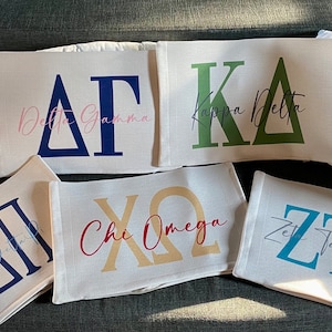 Sorority Linen Pillow/Sorority Gift/Sorority Pillow