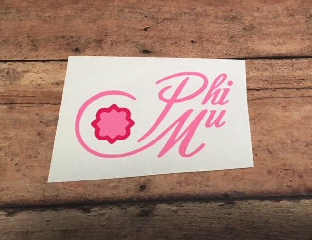 Phi Mu Sorority Decal for Car/SUV/Laptops/Tumblers/Mirrors/Coolers