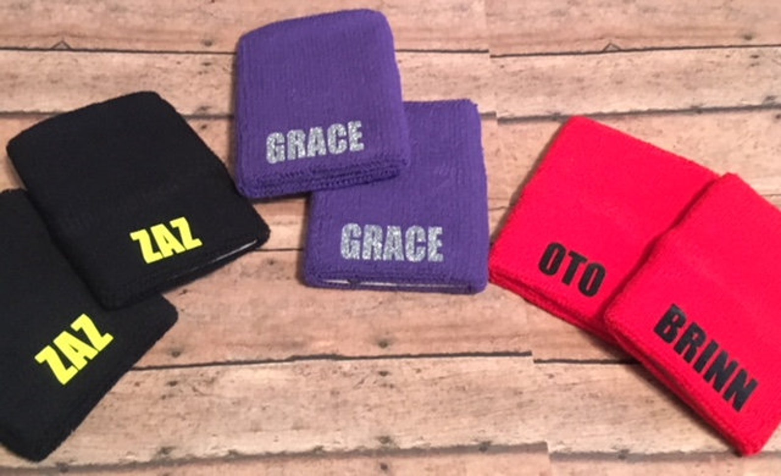 Personalized 6 Gymnastics Wristbands a Set of 2 Bands Etsy