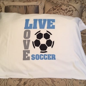Soccer/Soccer Player/Soccer Travel Team Themed Standard Pillowcase