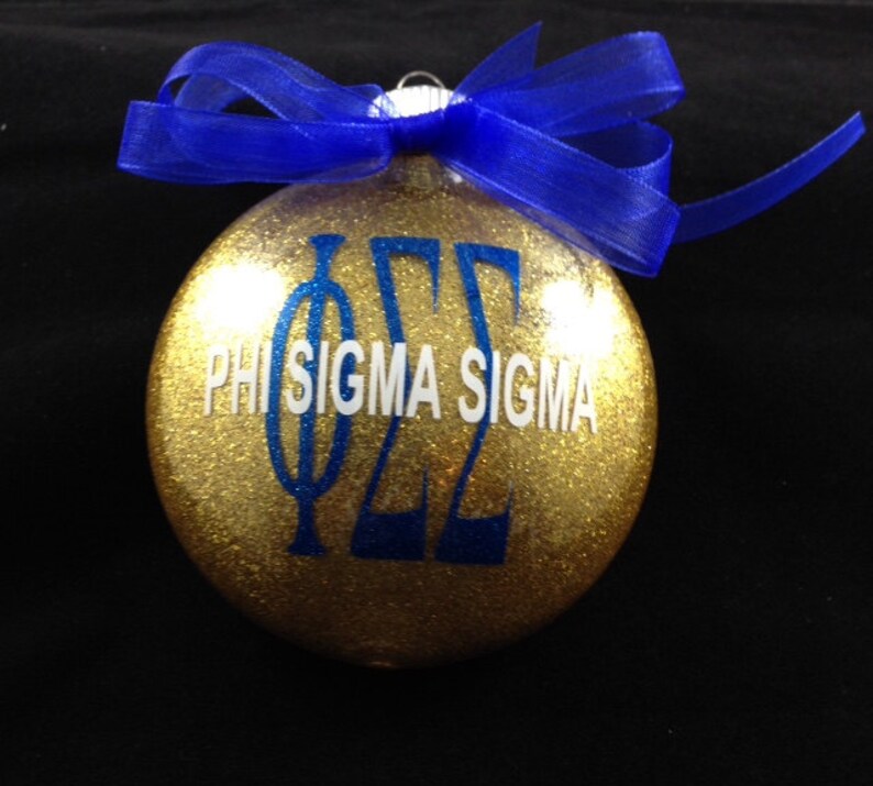 3 phi sigma sigma sorority glitter christmas ornament etsy
