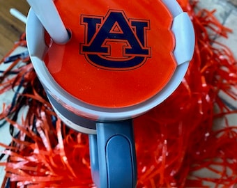 Personalized Auburn University Cup Tumbler Topper/Auburn War Eagle Cup Tumbler Topper/AU/Auburn Tiger Cup Topper Fits A30oz or 40oz Tumbler