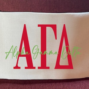 Alpha Gamma Delta Linen Pillow/Alpha Gamma Delta Gift/Alpha Gamma Delta Pillow/Alpha Gamma Delta Sorority Pillow