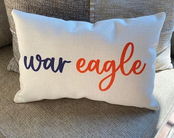 Auburn War Eagle 11"x17"Lumbar Rectangle Pillow/Auburn University Pillow/Auburn Pillow/Auburn University Pillow