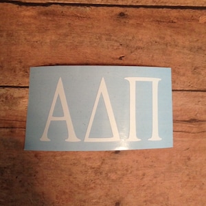 Alpha Delta Pi Sorority Decal 3x4&quot; for Car,Laptop,Computer,Tumbler,Cup,Cooler, Mirror