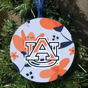 Auburn University/AU/Auburn/Auburn University 4” Personalized Flat Christmas Ornament/Graduation Gift/Sorority Gift/Auburn Student