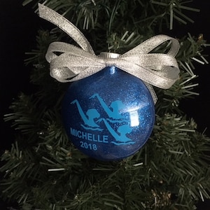 4&quot; Synchronized Swimming/Synchronized Swimmer/Synchronized Swimming Team Glitter Christmas Ornament
