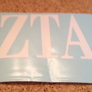 Zeta Tau Alpha  SororityDecal 3x4&quot;
