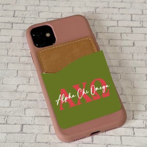 Alpha Chi Omega Tarjeta de teléfono celular Caddy/Holder