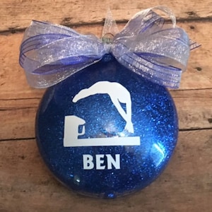 3&quot; Personalized Swimmer Glitter Christmas Ornament/ Swim Team/ Swim