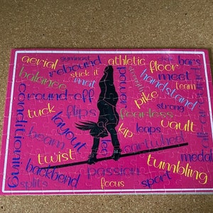 Personalized Gymnastics/Gymnast Puzzle 8x11.5&quot; 120 Pieces