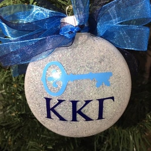 4&quot; Kappa Kappa Gamma Sorority Glitter Christmas Ornament