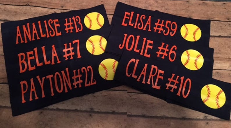 Rhinestones Softball Player Set of 3 Softball Cotton Stretch Headbands Funny
