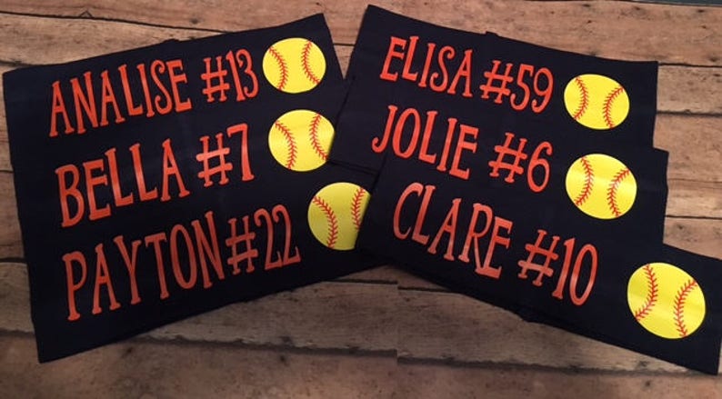 Softball 2.5 Personalized Name Headband/Team Name Sports Headband/ Softball Player/Softball Team/Travel Team Headband image 1