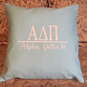 Sorority/Sorority Sister/Sorority Gift 18x18 Throw Pillow/Decorated Pillow/Sorority Merch/Sorority Bid Day Gift