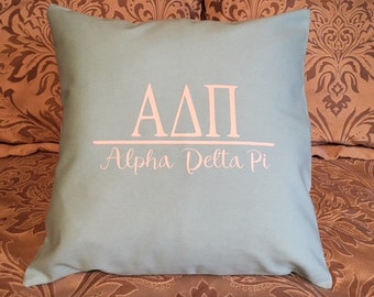Sorority/Sorority Sister/Sorority Gift 18x18 Throw Pillow/Decorated Pillow/Sorority Merch/Sorority Bid Day Gift