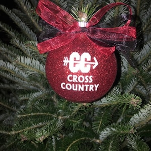 4&quot; Personalized Cross Country Christmas Ornament