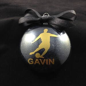 3&quot; Personalized Boy Soccer Player Christmas Ornament