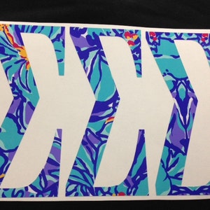 Pattern Vinyl  Sorority Decal - Car, Tumbler,Laptop, Mirror,Waterbottle Decal 2x4"