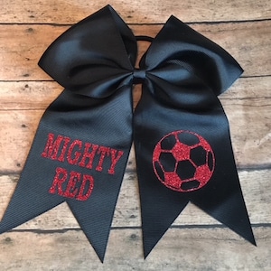 Sports/Sports Player/Team Sport Grosgrain Hairbow with Elastic Ponytail Holder