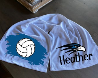 Volleyball Team/Volleyball Player/ Volleyball Travel Team Personalized Cooling Towel and Bottle Holder