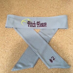 Personalized Softball Tieback Moisture Wicking Sports Headband 2.5" Wide/Softball Headband/Softball Team Tieback Headband/Softball Team Gift image 6