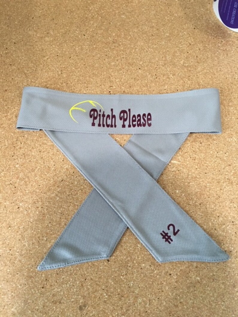 Personalized Softball Tieback Moisture Wicking Sports Headband 2.5" Wide/Softball Headband/Softball Team Tieback Headband/Softball Team Gift image 6