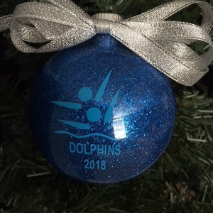 4&quot; Synchronized Swimming/Synchronized Swimmer/Synchronized Swimming Team  Glitter Christmas Ornament