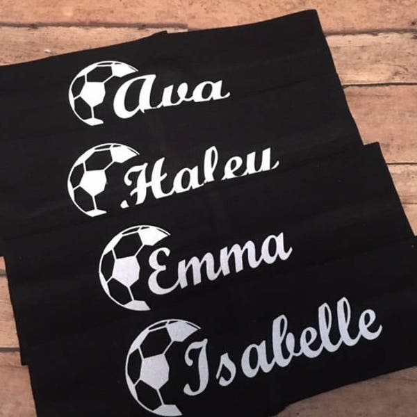 Soccer Personalized Name 2.5" Headband/Soccer Team Headband/Soccer Player Headband
