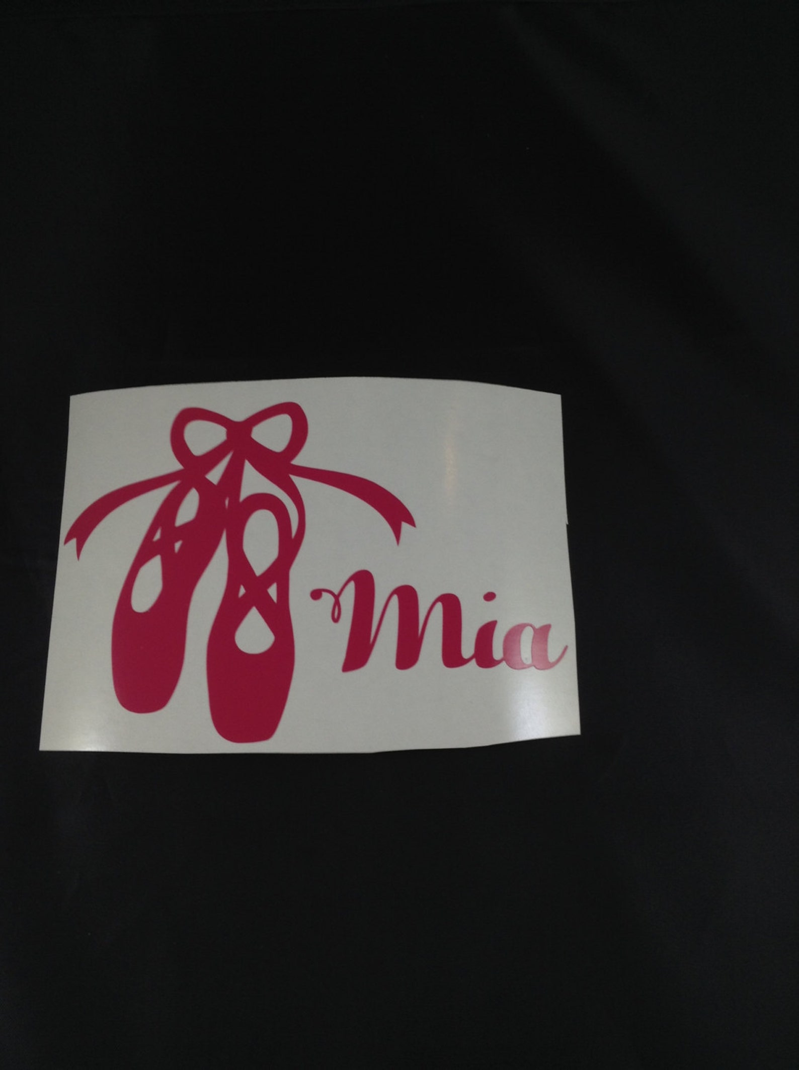personalized ballet shoes car decal - car, tumbler, laptop, waterbottle decal 3x5