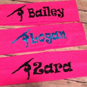 Personalized 2.5" Wide Gymnastics Team Name or  Child's Name Headband Gymnast