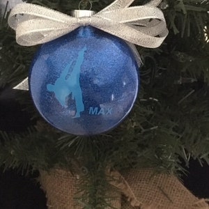 4&quot; Karate/Taekwondo/Martial Arts Personalized Glitter Christmas Ornament