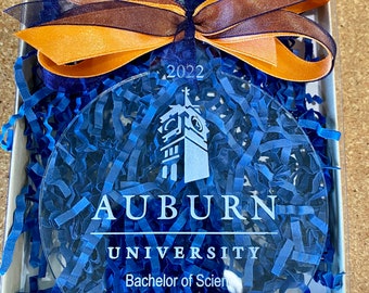 Auburn University/AU/Auburn 4” Custom Engraved Samford Hall Christmas Ornament/Graduation Gift/Sorority Gift/Auburn Student